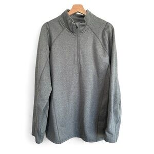 Obermeyer Marathon Top Pullover Men XL 1/4 Zip Gray Athletic Performance